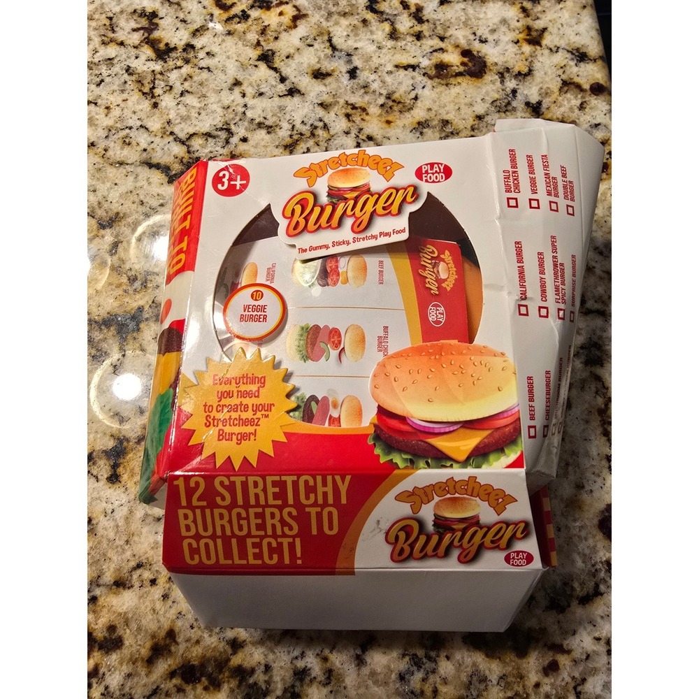 Stretch Burger Play Food Gummy Sticky Toy Collectible 12‎ Burgers